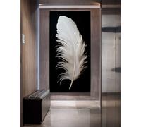 5D Diamond Painting Feather Diamond Art Kits Adults&Beginner, Full Dril Paint by Numbers Crystal Art, DIY Diamont Dot Gem Art Embroidery Craft, Rome Home Wall Decor Gifts （40x80 cm/16x32 Inch）,g768