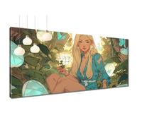 5D Diamond Painting for Adults Cartoon Diamond Art Kits, DIY Round Full Drill Embroidery Cross Stitch Painting by Numbers, Woman Crystal Gem Art and Crafts for Adults Home Wall Decor 32x87 inch T3-656