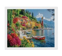5D Diamond Painting for Adults, Coastal Scenery Diamond Art Kits Adults, Crystal Art Round Full Drill Canvas Painting DIY Gem Arts Cross Stitch Crafts Home Wall Room Decor, Gifts 70x105cm Q-267