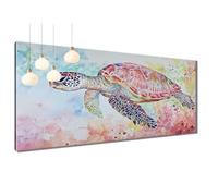 5D Diamond Painting for Adults Colorful Diamond Art Kits, DIY Round Full Drill Embroidery Cross Stitch Painting by Numbers, Turtle Crystal Gem Art and Crafts for Adults Home Wall Decor 20x40 in T3-420