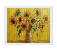 5D Diamond Painting for Adults, Flower Sunflower Diamond Art Kits Adults, Crystal Art Round Full Drill Canvas Painting DIY Gem Arts Cross Stitch Crafts Home Wall Room Decor, Gifts 70x105cm Q-455