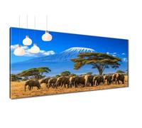 5D Diamond Painting for Adults Grassland Diamond Art Kits, DIY Round Full Drill Cross Stitch Painting by Numbers, Elephant Crystal Gem Art and Crafts for Adults Home Wall Room Decor 20x40 inch T3-540