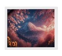 5D Diamond Painting for Adults, Mount Fuji Diamond Art Kits Adults, Crystal Art Round Full Drill Canvas Painting DIY Gem Arts Cross Stitch Crafts Home Wall Room Decor, Gifts for Women 60x90cm Q-254