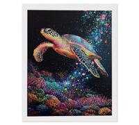 5D Diamond Painting for Adults, Sea Turtle Diamond Art Kits Adults, Crystal Art Round Full Drill Canvas Painting DIY Gem Arts Cross Stitch Crafts Home Wall Room Decor, Gifts for Women 60x90cm Q-275