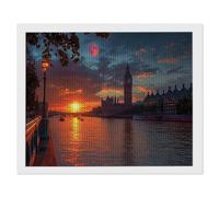 5D Diamond Painting for Adults, The Big Ben In London Diamond Art Kits Adults, Crystal Art Round Full Drill Canvas Painting DIY Gem Arts Cross Stitch Crafts Home Wall Room Decor, Gifts 90x135cm Q-590