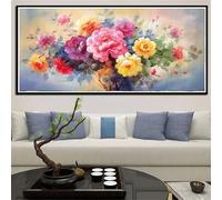 5D Diamond Painting for Kids, 50x100cm DIY Full Round Drill Diamond Painting Kits, Abstract Flower Crystal Rhinestone Diamond Art, Paint by Numbers for Adults Beginners, for Home Wall Decor L-3261