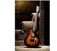5D Diamond Painting Full Round Guitar Music Sticker Diamond Art Mosaic Resin 3D Round Drill Canvas Embroidery Decoration 40x40cm