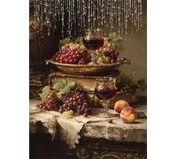 5D Diamond Painting Grape, DIY Wine Diamond Art Kits Adults Square Full Drill Gem Arts and Crafts for Adults kit Crystal Art Rhinestone Embroidery Painting for Home Wall Decor Gifts 16x20 inch Q4-336