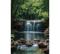 5D Diamond Painting Jungle Diamond Art Kits Adults Fall DIY Square Full Drill Crystal Art Paintings Crafts Kits, Embroidery Gem Painting Canvas Wall Art for Beginners Home Room Decor 6x8 Inch X4-1480