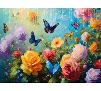 5D Diamond Painting Jungle, DIY Tree Diamond Art Kits Adults Square Full Drill Gem Arts and Crafts for Adults kit Crystal Art Rhinestone Embroidery Painting for Home Wall Decor Gifts 6x8 inch Q4-100