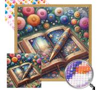 5D Diamond Painting Kit 45x45cm Full Round AB Diamonds | AB diamonds, 45x45cm canvas, 40x40cm finish, multicolor rounds, DIY home decor, tools included (frame not)