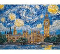 5D Diamond Painting Kit Abstract Diamond Art Kits for Adults, London DIY Round Full Drill Crystal Art Crafts Kits for Adults, Beginners Embroidery Canvas Painting for Home Wall Decor 80x110 cm E0-488