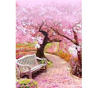 5D Diamond Painting Kit Cherry Blossom Tree DIY Diamond Art for Kids, 8x12in Dimond Picture Art Full Square Drill Cross Stitch Embroidery Crystal Arts and Crafts for Adults Home Decor 20x30cm J-2220