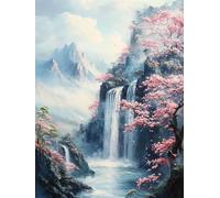 5D Diamond Painting Kit Fall Diamond Art Kits for Adults, Mountain DIY Round Full Drill Crystal Art Crafts Kits for Adults, Beginners Embroidery Canvas Painting for Home Wall Decor 40x50 cm E0-1724