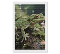 5D Diamond Painting Kit for Adults, Crested Gecko Full Round Drill DIY Diamond Art with Sparkling Gems - Complete Set for Beginners, Unique Wall Decor Gift 8"x12"