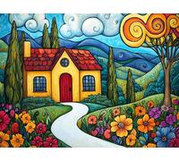 5D Diamond Painting Kit for Adults, Diamond Art 30x40 cm Van Gogh Landscape with Round Sparkling Diamonds, Complete DIY Crystal Gem Art Craft Set, Stress Relief, Home Room Wall Decor Idea Gifts JZ-56