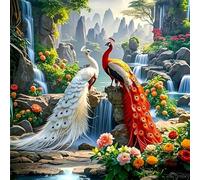 5D Diamond Painting Kit for Adults,Diamond Art Kits for Beginner,Gem Art,Crystal Art Kits Full Round Drill for Home Wall Decor Gifts for Women, Men (Peacocks in Paradise)