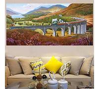 5D Diamond Painting Kit for Adults Kids Glenfinnan Viaduct 30x90cm DIY Diamond Painting Kits Full Drill Crystal Rhinestone Embroidery Pictures Cross Stitch Art Craft Gifts for Home Wall Decor