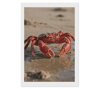 5D Diamond Painting Kit for Adults, Red Crab Full Round Drill DIY Diamond Art with Sparkling Gems - Complete Set for Beginners, Unique Wall Decor Gift 8"x12"