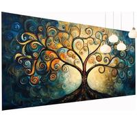 5D Diamond Painting Kits Abstract, DIY Tree Large Diamond Art Kits Adults, Square Full Drill Crystal Art Embroidery Pain by Numbers, Mosaic Making Canvas Wall Arts, for Home Decor 32x64 Inch S2-279