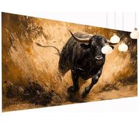 5D Diamond Painting Kits Animal, DIY Highland Cow Large Diamond Art Kits Adults, Round Full Drill Crystal Art Embroidery Pain by Numbers, Mosaic Canvas Wall Arts, for Home Decor 20x40 Inch S2-288