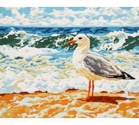 5D Diamond Painting Kits, Birds on The Beach Full Drill Embroidery Diamond Art Kits for Beginners for Home Wall Decor 40x50cm