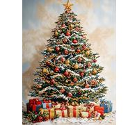 5D Diamond Painting Kits, Cartoon Christmas Tree Full Drill DIY Diamond Art Rhinestone Crystal Embroidery Pictures Cross Stitch for Home Wall Decoration 40x50cm