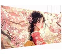 5D Diamond Painting Kits Cherry Blossoms, DIY Woman Large Diamond Art Kits Adults, Square Full Drill Crystal Art Embroidery Pain by Numbers, Mosaic Canvas Wall Arts, for Home Decor 16x32 Inch S2-431
