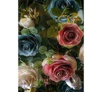 5D Diamond Painting Kits, Colorful Rose Flowers WOWDECOR Full Drill DIY Diamond Art Cross Stitch Paint by Numbers