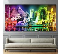 5D Diamond Painting Kits,Egyptian Pyramids Full Drill Diamond Art, Pictures Painting by Numbers for Adults Kids, DIY Embroidery Cross Stitch Kits, for Home Wall Decor Square Drill 100x200cm(40x80in)