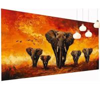 5D Diamond Painting Kits Elephant, DIY Bird Large Diamond Art Kits Adults, Square Full Drill Crystal Art Embroidery Pain by Numbers, Mosaic Making Canvas Wall Arts, for Home Decor 20x40 Inch S2-1243