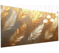 5D Diamond Painting Kits Feather, DIY Landscape Large Diamond Art Kits Adults, Round Full Drill Crystal Art Embroidery Pain by Numbers, Mosaic Making Canvas Wall Arts, for Home Decor 36x72 Inch S2-240