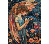 5D Diamond Painting Kits for Adults, Abstract Diamond Art Angel Dimond Painting, DIY Square Full Drill Gem Art Crafts for Adults Beginner Embroidery Cross Stitch Kits for Room Decor 28x38inch -yx26T8