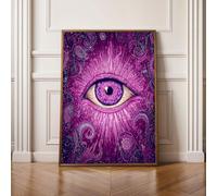 5D Diamond Painting Kits for Adults, Abstract Eye Diamond Art Kits Adults, Full Drill Crystal, DIY Cross Stitch Arts Crafts Pictures Embroidery for Home Wall Decor 60x80cm PjY10286 0-7