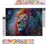 5D Diamond Painting Kits for Adults, Abstract & Lion Diamond Art Kits for Beginners, DIY Full Drill Crystal Rhinestone Embroidery for Home Wall Decor & Stress Relief, 20x30cm（8"x 12"） 2Z#421