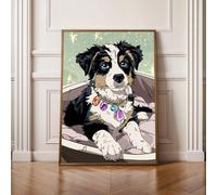5D Diamond Painting Kits for Adults, Animal Dog Diamond Art Kits Adults, Full Drill Crystal, DIY Cross Stitch Arts Crafts Pictures Embroidery for Home Wall Decor 32x43in PjY10148 2-V