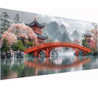 5D Diamond Painting Kits for Adults Architecture, Diamond Art Kits Mountain, Large 48x24 Inch DIY Full Drill Embroidery Crystal Arts and Crafts for Adults, Painting for Home Wall Decor Gifts K-1511
