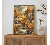 5D Diamond Painting Kits for Adults, Autumn & Landscape Diamond Art Kit for Home Wall Decor, 30x40cm Full Drill Crystal Embroidery Cross Stitch Arts and Crafts, DIY Gem Art Gift for Beginners 1Z-8