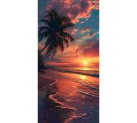 5D Diamond Painting Kits for Adults, Beach Sunset Large Diamond Art Kits for Adults, DIY Full Round Drill Gem Art Cross Stitch Mosaic Arts Kit, Home Living Room Wall Decoration, Gifts (40x80inch) J314
