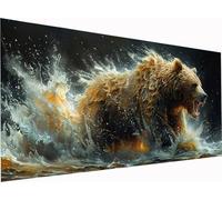 5D Diamond Painting Kits for Adults Bear, Diamond Art Kits Animal, Large 40x20 Inch DIY Full Drill Embroidery Crystal Arts and Crafts for Adults, Mosaic Production, Painting for Home Wall Decor 6-1323