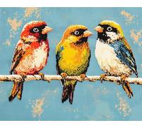 5D Diamond Painting Kits for Adults, Bird on a Branch Full Drill Diamond Art Kits for Home Wall Decor 40x50cm