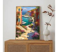 5D Diamond Painting Kits for Adults, Boat & City Diamond Art Kit for Home Wall Decor, 60x90cm Full Drill Crystal Embroidery Cross Stitch Arts and Crafts, DIY Gem Art Gift for Beginners 1Z-162