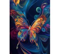 5D Diamond Painting Kits for Adults, Butterfly Diamond Art Abstract Sequin Gem Art Kits Kids Beginner, 30x40cm Large DIY Full Drill Rhinestone Embroidery Pictures, Home Decor, Gifts for Women G-1166