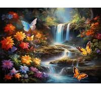 5D Diamond Painting Kits for Adults, Butterfly Diamond Art Fall Sequin Gem Art Kits Kids Beginner, 60x80cm Large DIY Full Drill Rhinestone Embroidery Pictures, Home Wall Decor, Gifts for Women G-245