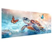5D Diamond Painting Kits for Adults Butterfly, Turtle Diamond Art Kits Adults Beginner, DIY Rhinestone Crystal Art Crafts, Cross Stitch Gem Arts for Wall Room Decor, Gifts for Women (130x50cm) C-24