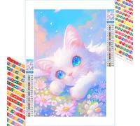 5D Diamond Painting Kits for Adults, Cat & Dream Diamond Art Kits for Beginners, DIY Full Drill Crystal Rhinestone Embroidery for Home Wall Decor & Stress Relief, 50x70cm（20"x 28"） 2Z#997