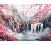 5D Diamond Painting Kits for Adults, Cherry Blossoms Diamond Art Fall Sequin Gem Art Kits Kids Beginner, 30x40cm Large DIY Full Drill Rhinestone Embroidery Pictures, Home Decor, Gifts for Women G-1007