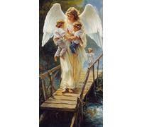 5D Diamond Painting Kits for Adults & Children, Angel Bridge Full Drill Round Diamond Art, DIY Stress-Relieving Craft for Home Decor, Sparkling Rhinestone Embroidery Pictures Beginners 100x130cm A792