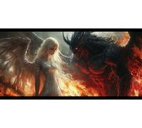 5D Diamond Painting Kits for Adults & Children, Angels And Demons Full Drill Round Diamond Art, DIY Stress-Relieving Craft for Home Decor, Sparkling Rhinestone Embroidery Beginners 90x120cm A788