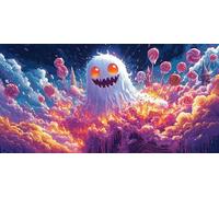 5D Diamond Painting Kits for Adults & Children, Candy Ghost Full Drill Round Diamond Art, DIY Stress-Relieving Craft for Home Decor, Sparkling Rhinestone Embroidery Pictures Beginners 60x120cm A769